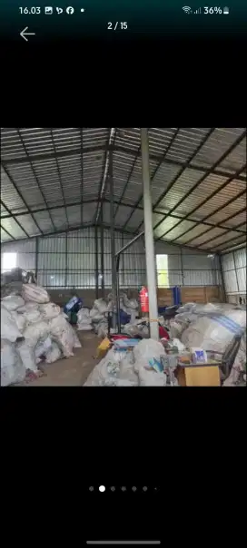Jual BU  Gudang Fasitas Lengkap