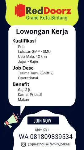 Lowongan Kerja, Shift 2 & Operational
