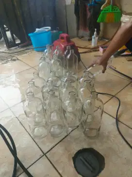 Botol kaca 1 liter ( botol bensin )