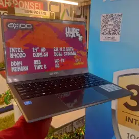 LAPTOP AXIOO HYPE INTEL CELERON RAM 8GB SSD 256GB SIAP PAKAI