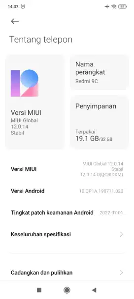 Redmi 9c Ram 3/32Gb Normal