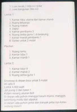 Dijual rumah asri  di cibubur