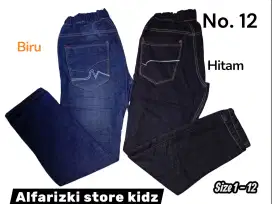 Celana jeans anak laki laki model sobek sobek size 1 -12 .