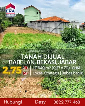 Dijual Tanah di Babelan, Bekasi, Jawa Barat