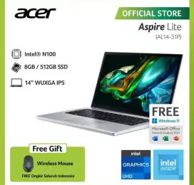LAPTOP ACER SEGEL ORI RAM 8GB SSD 512