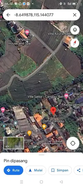 Berawa Canggu Bali  DIJUAL / murah :: Tanah MURAH View Sawah 8,6Are Jl