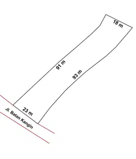 Dijual tanah jalan bantan kangin tibubeneng ,Canggu,Badung,Bali