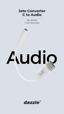 CONVERTER AUDIO JETE TYPE C TO AUDIO GARANSI 1 TAHUN