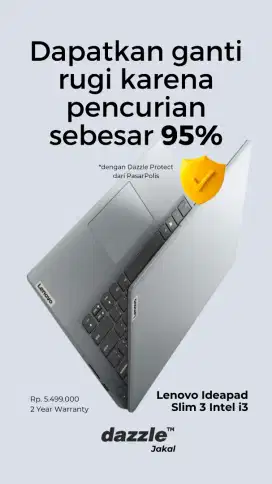LENOVO IDEAPAD SLIM 3 INTEL I3 RAM 8 SSD 256 GARANSI 2 TAHUN