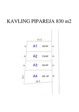 Tanah dijual Depan Kantor Kelurahan Pipareja Kemuning: SHM