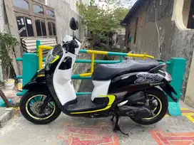 Scoopy 2012 Hitam Merah Karbulator