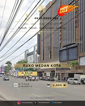 Ruko Di Bawah Harga Pasar jln Bulan Medan Kota