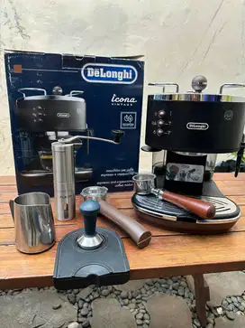 Mesin kopi espresso Delonghi Icona Vintage, Mulus, Murah, banyak Bonus