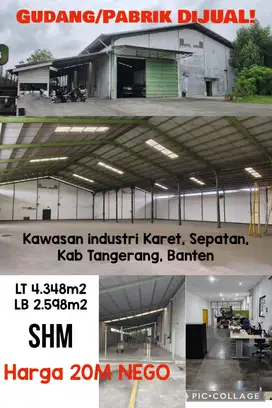 Dijual Cepat Pabrik/Gudang diSepatan Tangerang