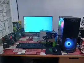 1set PC Game intel core i5 12400f Ram 16gb nvme 500gb Hdd 1Tb vga 8gb