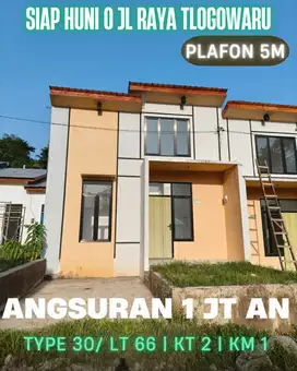 Rumah subsidi siap huni di tlogowaru malang