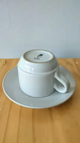 6 Set Cangkir Keramik Lucky Gelas Minum Kopi Teh Warna + Pisin Tatakan