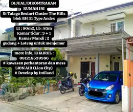 Dijual Rumah luas tanah 90 luas bangunan 85, Telaga Bestari