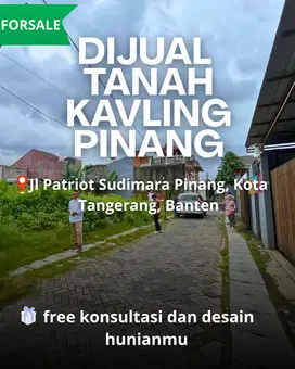 Jual Tanah Kavling Pinang Kota Tangerang, Cocok untuk hunian