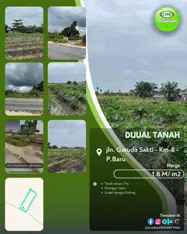 Dijual Tanah Daerah Garuda Sakti Siap Bangun Pekanbaru!
