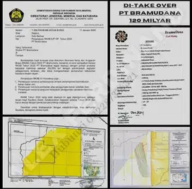 Dijual take over tambang Kutai Tarumanegara Kaltim