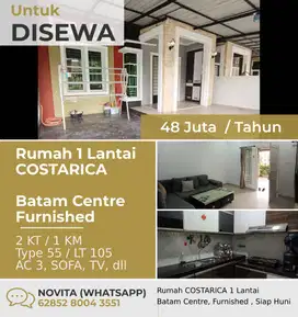 Rumah COSTARICA 1 Lantai Batam Centre, Furnished , Siap Huni