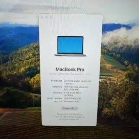 Macbook Pro 2019 Ram 8 Ssd 256 Layar 13 inch Full set Touchbar Space