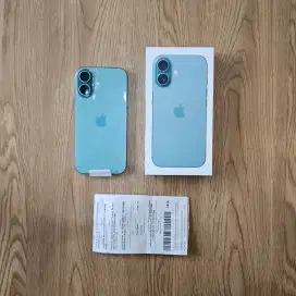 iPhone 16 128GB Teal Resmi iBox - Like New Fullset