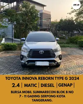 2024 Toyota Innova G 2.4 Diesel AT
