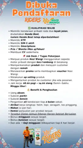 Sales Riders Tenaga Penjualan Motoris Nasi Wangi