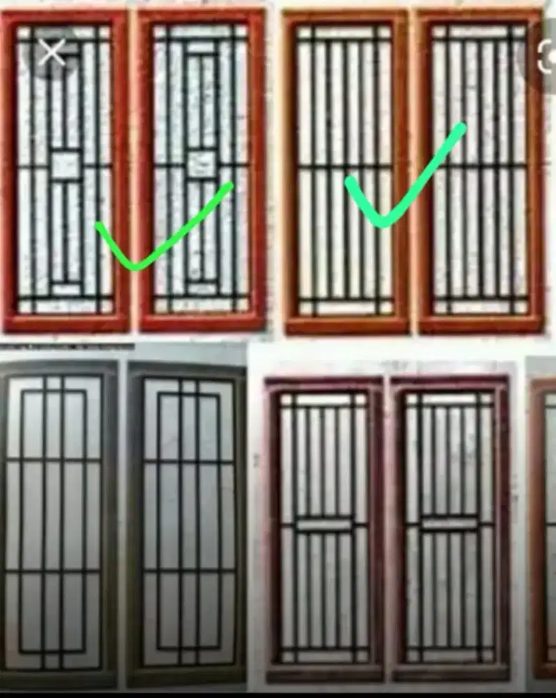 Tralis jendela ukuran standar