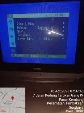 Tv samsung tabung minus ada garis