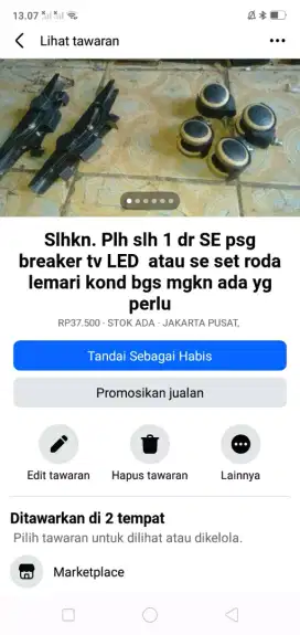 Slhkn plh slh 1 dr SE set roda khusus lemari atau sblh nya murah sj