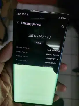 Samsung galaxy note 10 8/256 batangan minus
