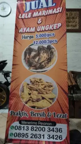 Lele marinasi & ayam ungkep