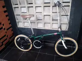 london taxi 20inch green army sepeda lipat