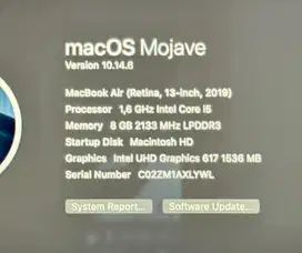 Macbook Air retina 13” 2019 Rose Gold i5 8/126