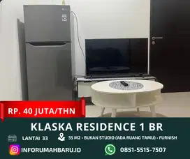 KLASKA RESIDENCE 1 BR‼️ Apartemen Full Furnish dekat Stasiun Wonokromo