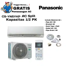 FREE PASANG! PANASONIC AC Split 1/2 PK ZN5YKP R32 Auto Clean FAST COOL