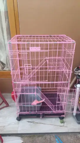 Kandang kucing 2 tingkat merek octagon