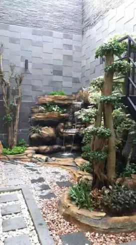 Taman,kolam koi klasic/minimalis,relief,karpot,vertical garden