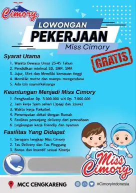 Lowongan Pekerjaan Miss Cimory