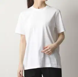 Kaos shorts Sleeve Burberry England Small Logos Monogram white on whit