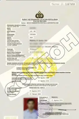 Jasa skck khusus untuk visa