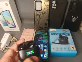 Xiaomi Redmi 10 2022 Putih Lngkap dari Baru RAM 4+1/64GB Bonus TWS dll