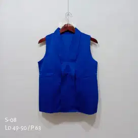 Baju / Atasan Wanita Biru Polos s08