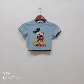 Baju / Atasan Croptop Mickey Mouse s24