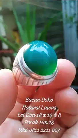 BACAN DOKO NATURAL RING PERAK HANDMADE