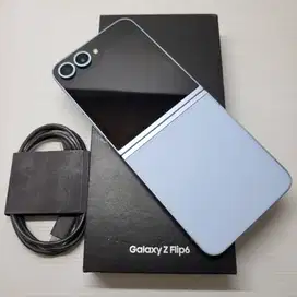 LIKE NEW! SAMSUNG GALAXY Z FLIP 6 4 5G 12/256 BLUE NO MINUS FULLSET