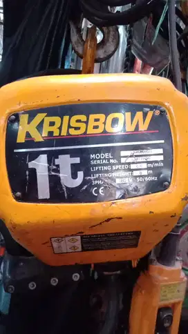 elecrtric hoist chain krisbow 1 ton